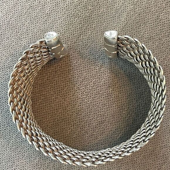 John Hardy Kali wide woven mesh bracelet SS - Picture 2 of 8